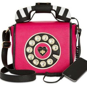 COPY - Betsey Johnson   FUCHSIA PINK TELEPHONE CROSSBODY
